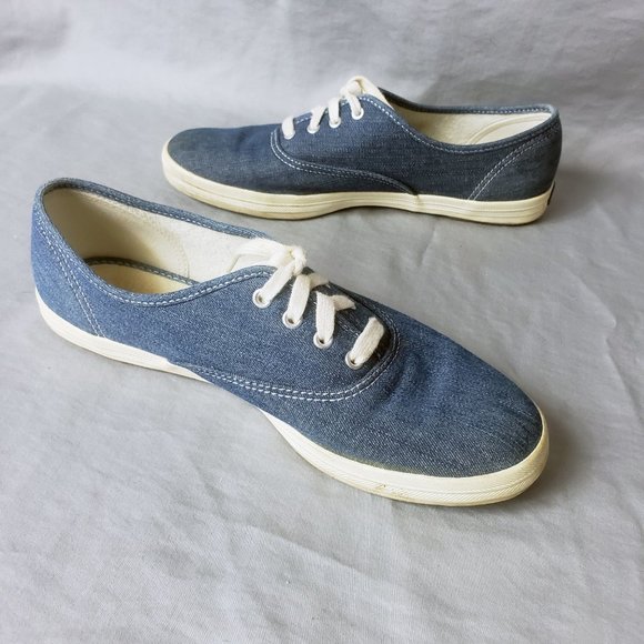 Keds Original Women's Size 8 Lace Up Blue Jean Sneakers Tennis Shoes - Picture 14 of 14
